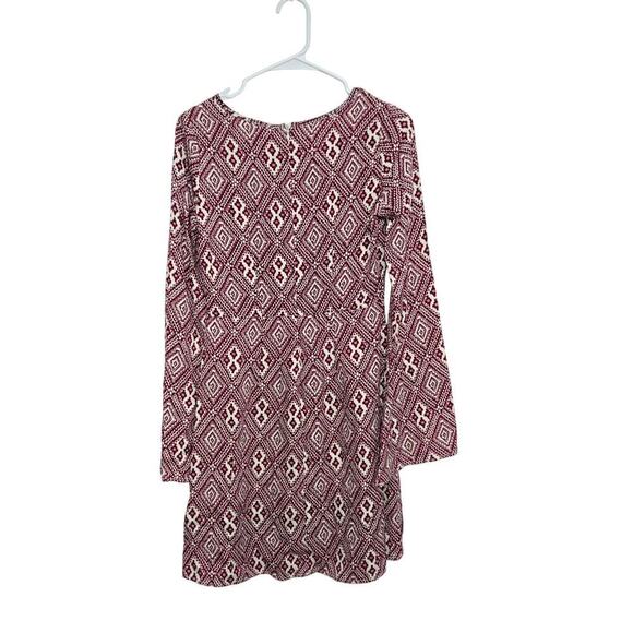 NWT Stetson Keyhole Neckline Bell Sleeve Mini Dress Size 2 Western Geometric - Picture 2 of 6
